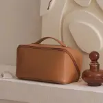 MAPLIVO™ SALY LEATHER TRAVEL MAKEUP BAG