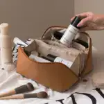 MAPLIVO™ SALY LEATHER TRAVEL MAKEUP BAG