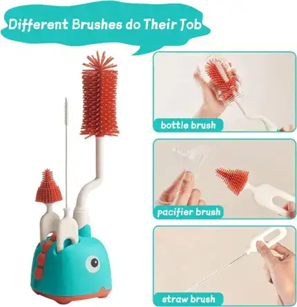 3-Piece Silicone Bottle Brush Set