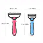 Pet Grooming Brush – Double Sided Shedding And Dematting Undercoat Rake Comb