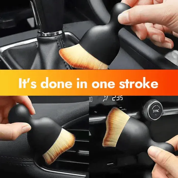 Car brush with cover