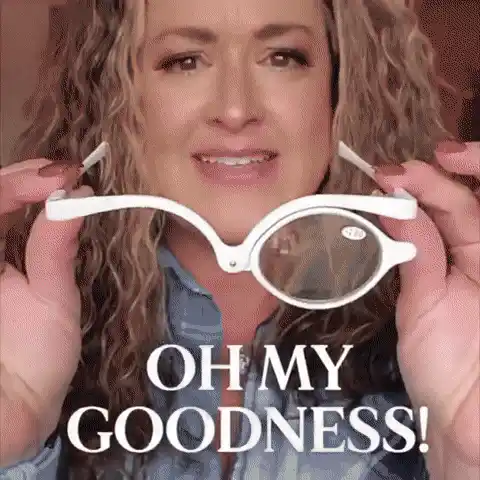 Makeup Reading Glasses in Use