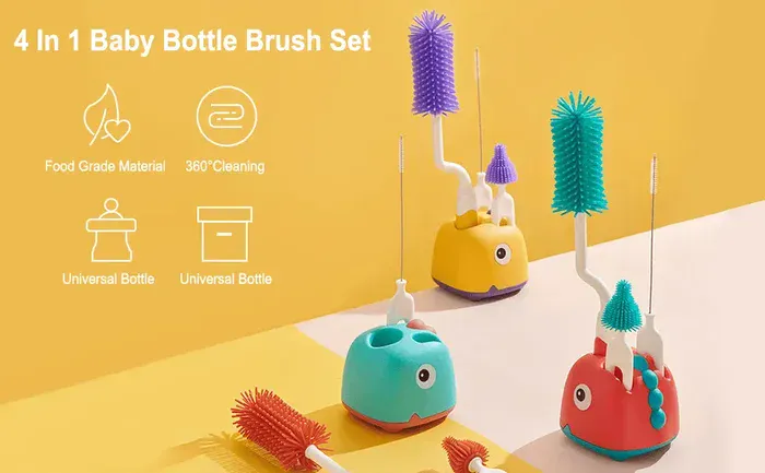 Dinosaur Bottle Brush Set
