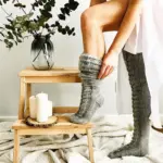 Warm Over Knee Extra Long Knitted Socks - Image 5
